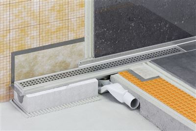 Photo de l'article SCHLUTER Caniveau pour douche  l''italienne sortie horizontale KERDI-LINE-H