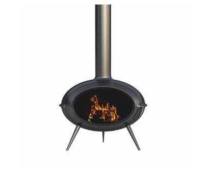 Photo de l'article INVICTA POELE A BOIS FONTE BRIO RACCORDABLE 7KW 