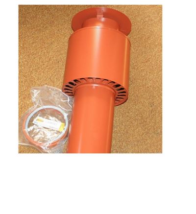 Photo de l'article DE DIETRICH DB89 INOX D.80/125-TERMINAL VERTICAL ROUGE 80/125