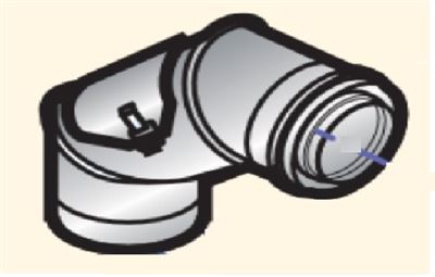 Photo de l'article DE DIETRICH INOX D.80/125 - COUDE DE VISITE 90� - DB86