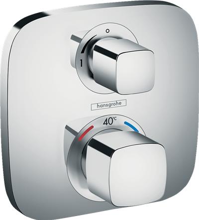 Photo de l'article HANSGROHE Set finition pour mitigeur thermostatique E encastr, robinet d''arrt, chrom