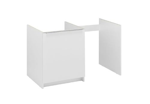 Photo de l'article MODERNA MEUBLE BAS CLASSIK EN MELAMINE BLANC 16MM, 1 PORTE POUR CUISINETTE 120 CM