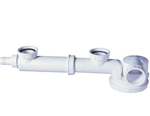 Photo de l'article WIRQUIN Siphon gain de place, pour �vier 2 bacs - ESPACE