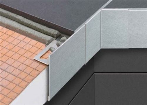 Photo de l'article SCHLUTER Raccords en acier inoxydable - SCHIENE-STEP-EB 