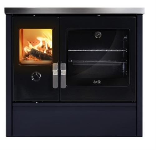 Photo de l'article DEVILLE CUISINIERE BOIS MELISSE 90 HYDRO BLEU NUIT 13KW-DONT 5 KW EA