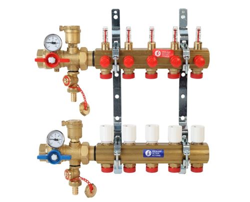 Photo de l'article GIACOMINI Kit collecteur pr�mont� avec d�bitm�tres R553FK