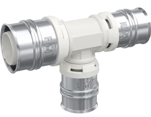 Photo de l'article PB TUB T multicouche  sertir rduit avec sortie centrale augmente ALPEX DUO XS