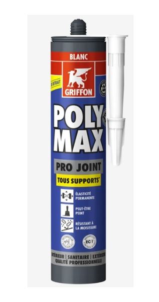 Photo de l'article GRIFFON DLU POLY MAX SEALANT PRO JOINT CARTOUCHE 280G