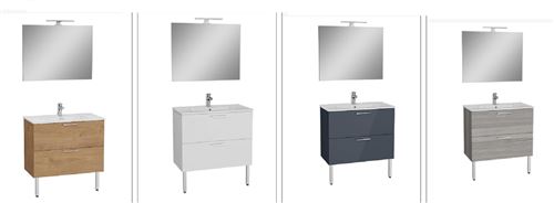 Photo de l'article VITRA Ensemble meuble 80 cm avec plan c�ramique , 2 tiroirs