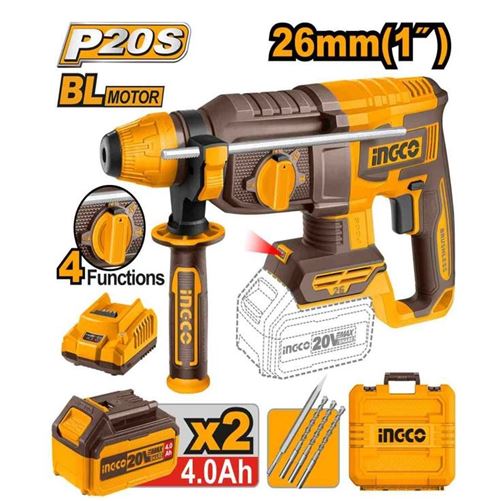 Photo de l'article INGCO Marteau perforateur sans fil SDS Plus STARTER PACK