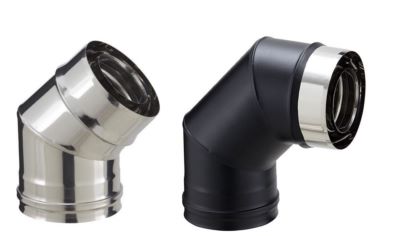 Photo de l'article POUJOULAT Coude inox pour pole  granuls -  PGI pour poles  Pellets