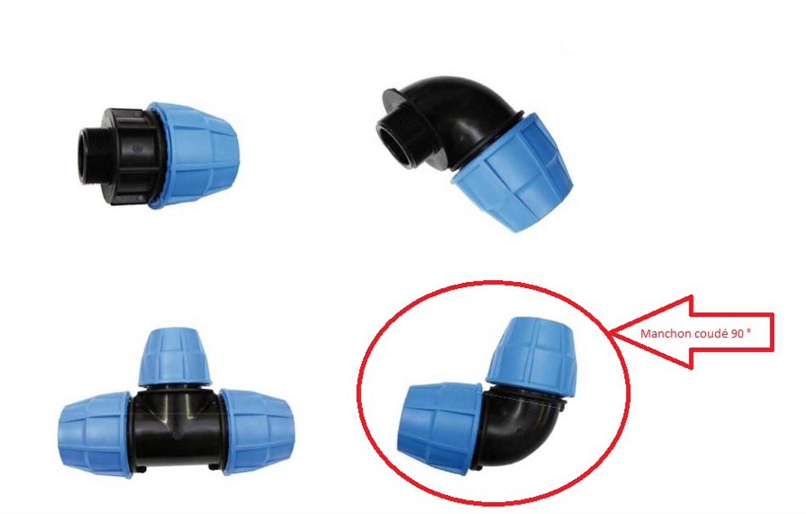 Photo de l'article SFERACO Raccord polypropylne  serrage extrieur