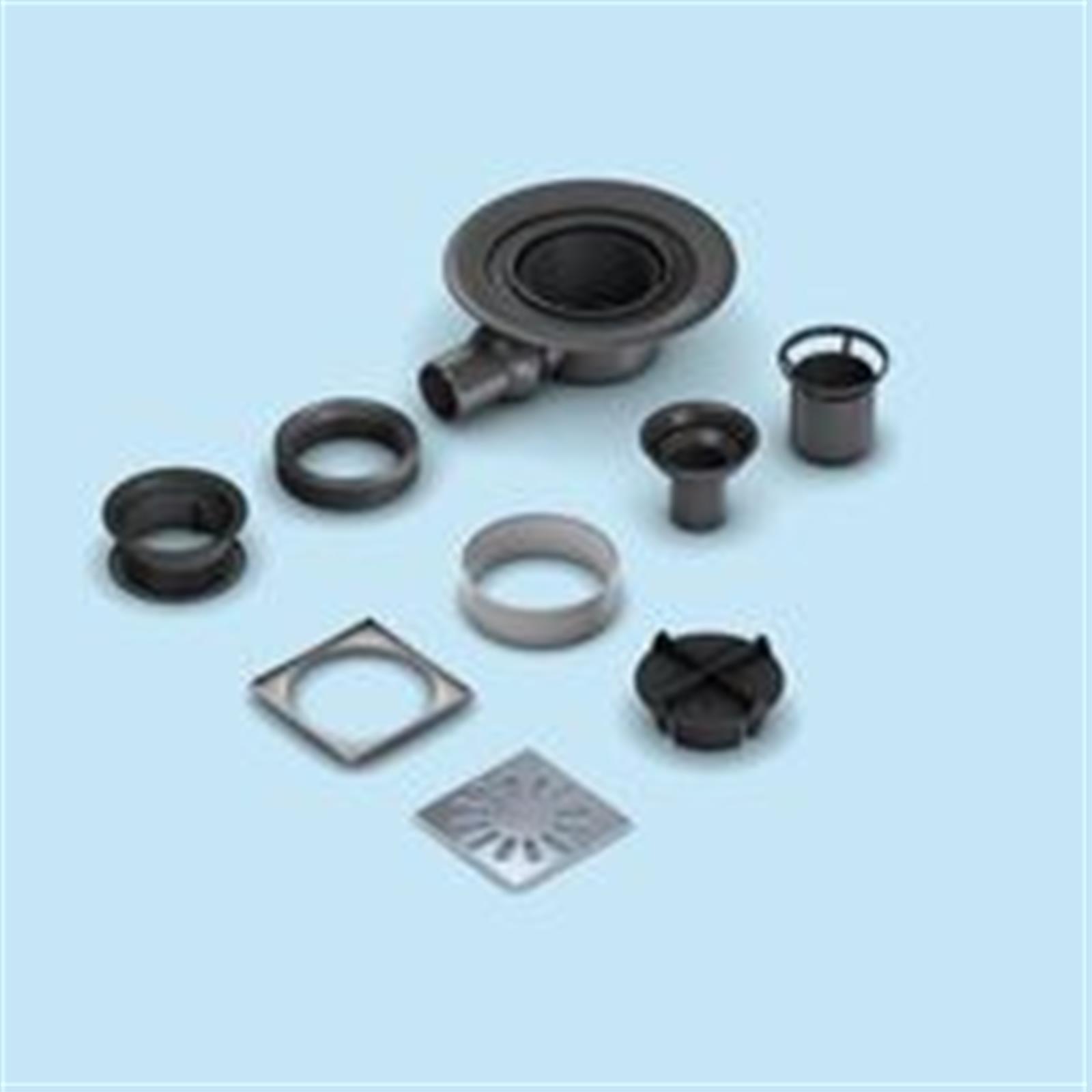 Photo de l'article WEDI Ecoulement Fundo Primo extra-plat Mini Max DN 40 (Siphon horizontal DN 40) - Grill carr