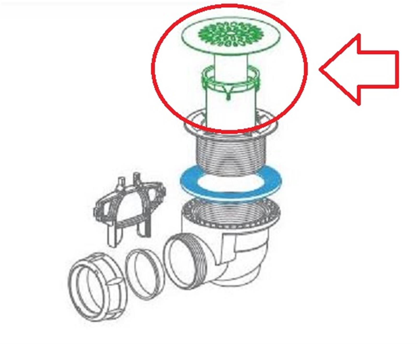 Photo de l'article NICOLL Ensemble siphon  grille pour vidage de receveur de douche