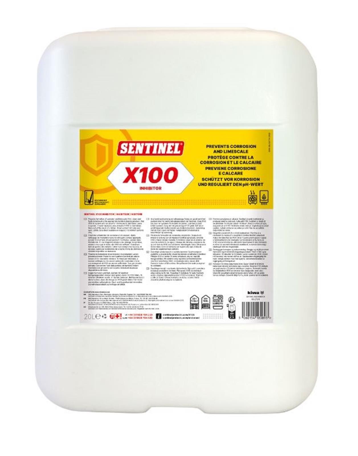 Photo de l'article SENTINEL Inhibiteur X100 – Protection anti-corrosion et anti-calcaire pour installations de chauffage