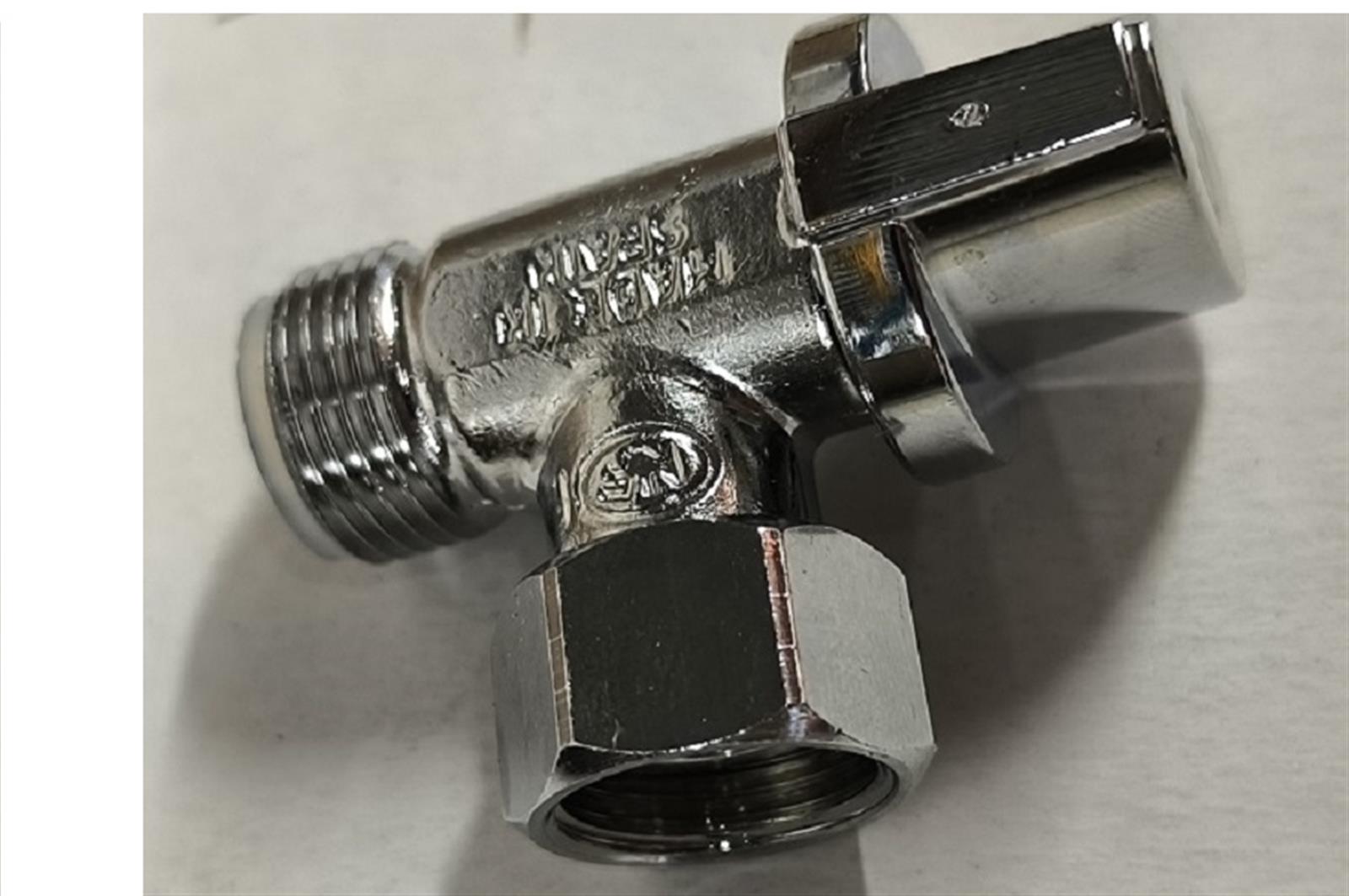 Photo de l'article Sanitaire-distribution Robinet d''arr�t wc 1/4 de tour �querre chrom�