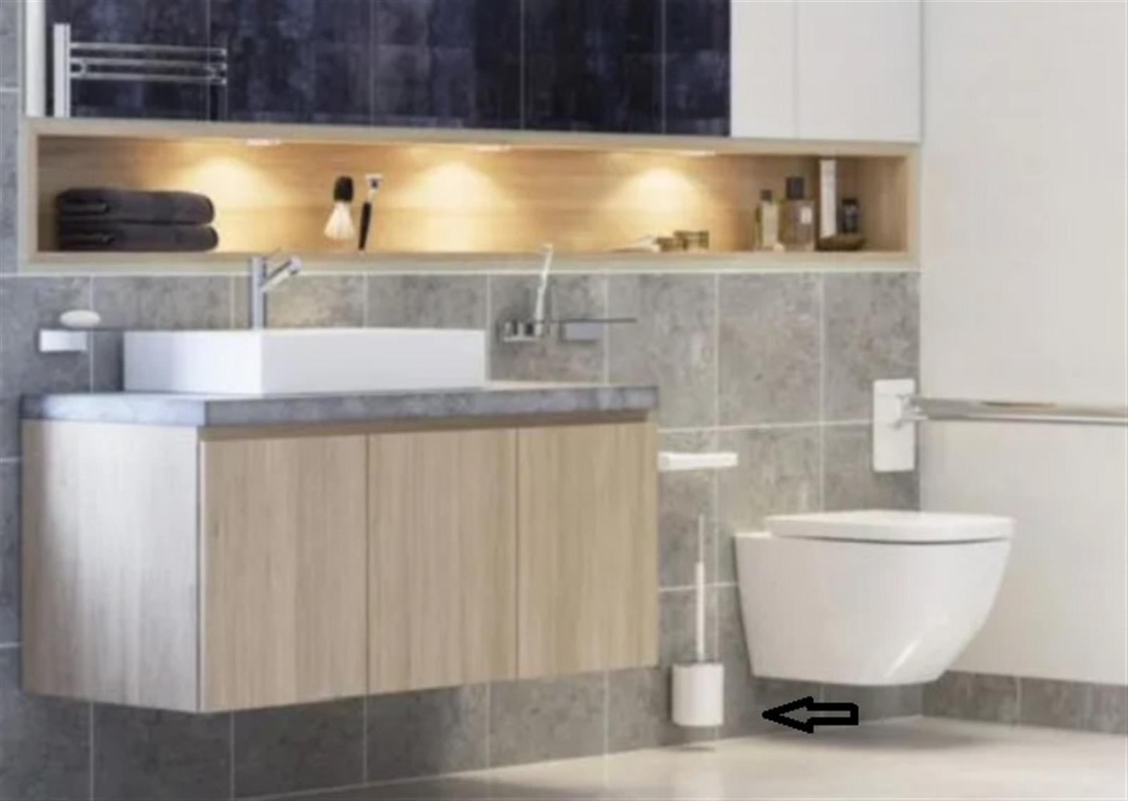 Photo de l'article AKW Brosse de toilette Onyx Duo White