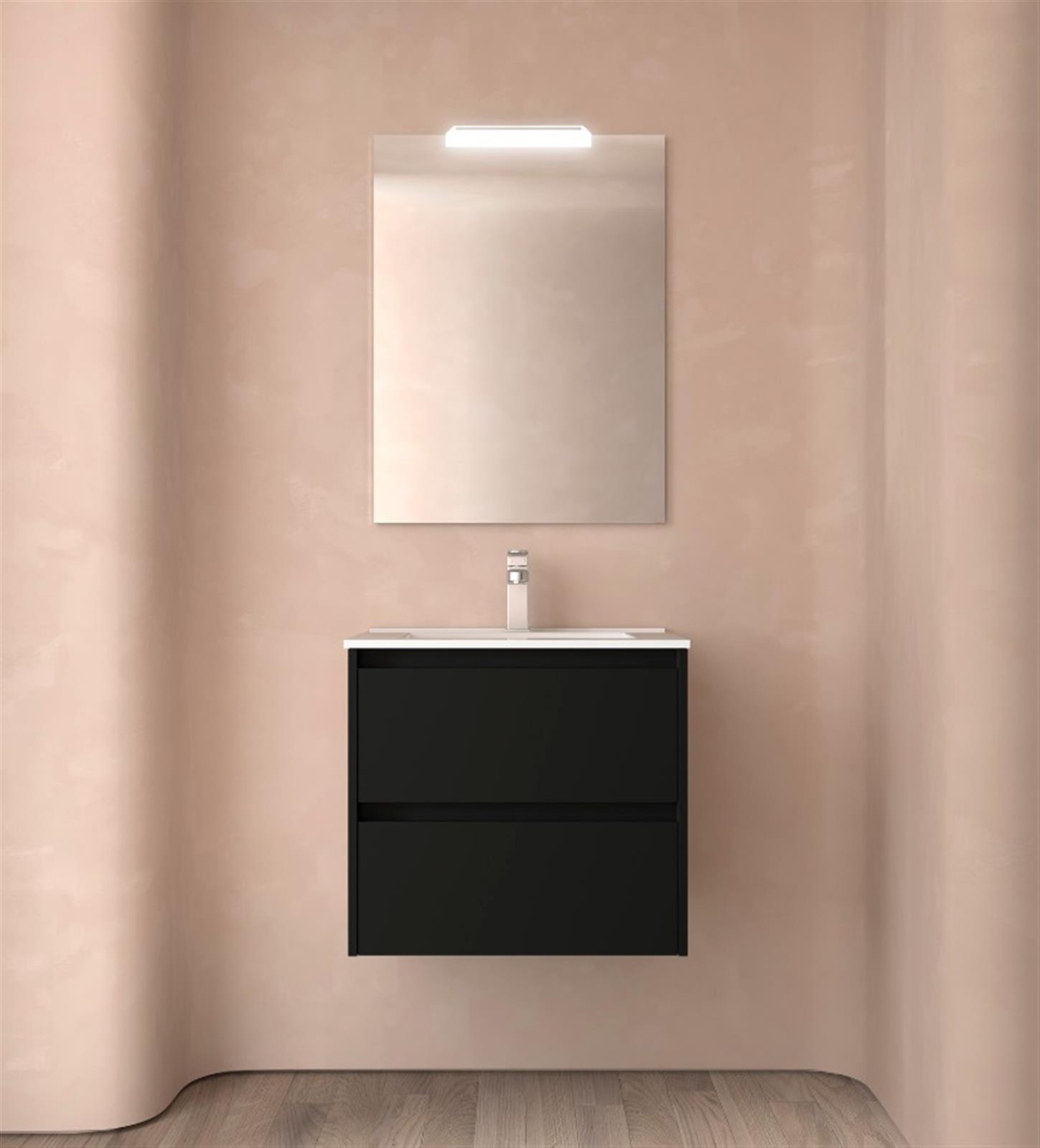Photo de l'article SALGAR Meuble salle de bain 2 tiroirs avec plan vasque -  NOJA 600 