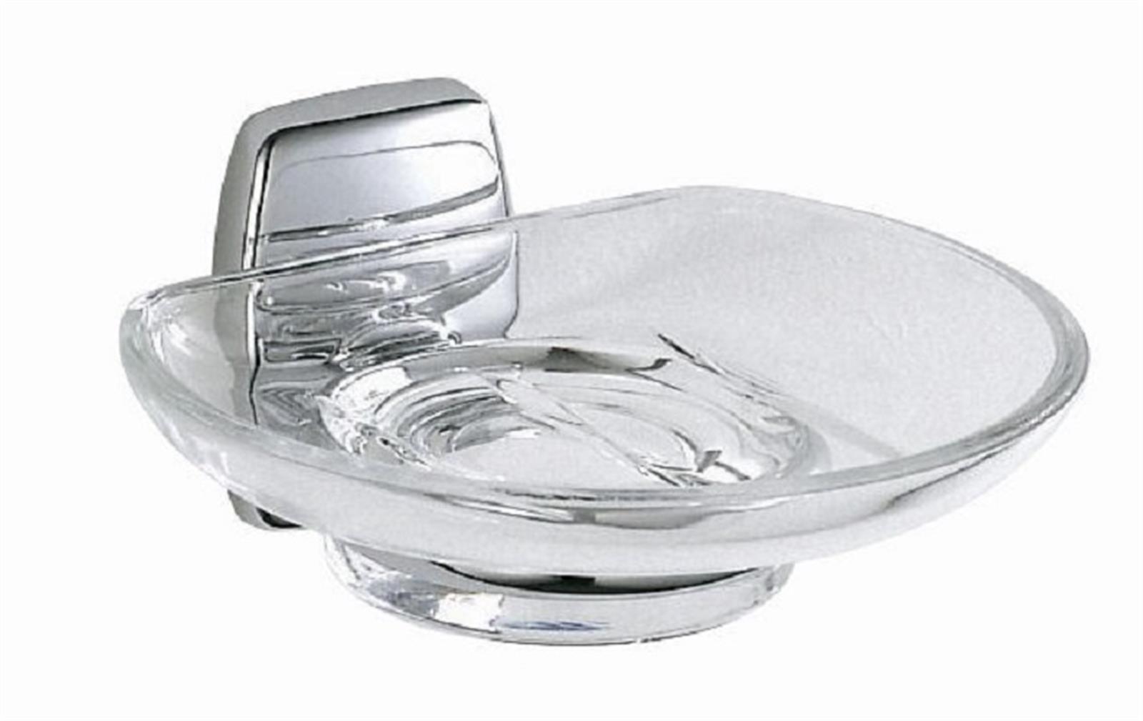 Porte-savon avec coupelle en verre série EXPORT 2200 - Chromé