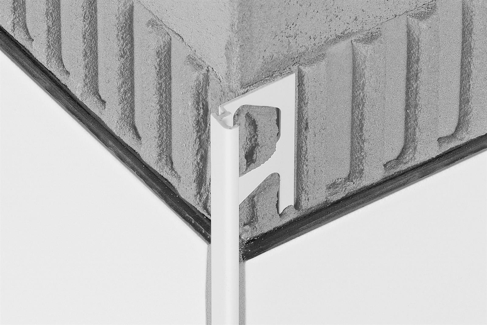 Profilé droit pour revêtements muraux JOLLY P - PVC Blanc - Hauteur 12,5 mm - Barre de 2,5 M