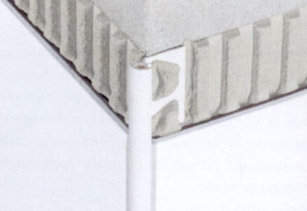 Profilé aluminium quart de rond pour revêtement muraux RONDEC A - Alu anodisé mat - Hauteur 12,5 mm 