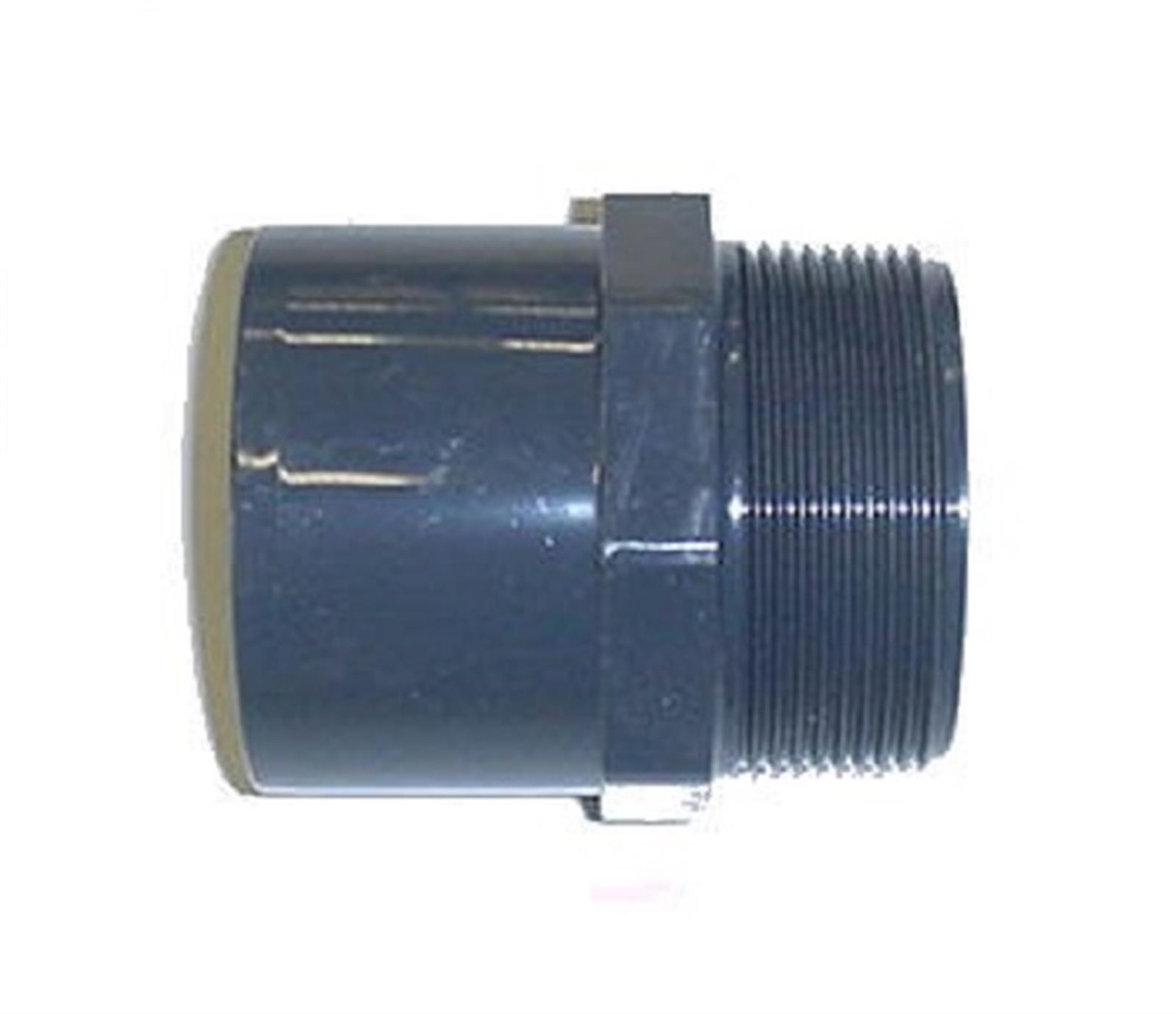 Lot De 6 Adaptateurs PVC 50 Mm - Filetage Mâle 1½ BSP / Collage Femelle, PN16, Résistants Chimiques