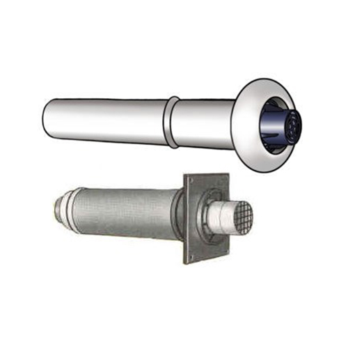 Terminal horizontal CONCENTRIQUE - Couleur : Blanc - L 850 mm + rosaces int/ext.