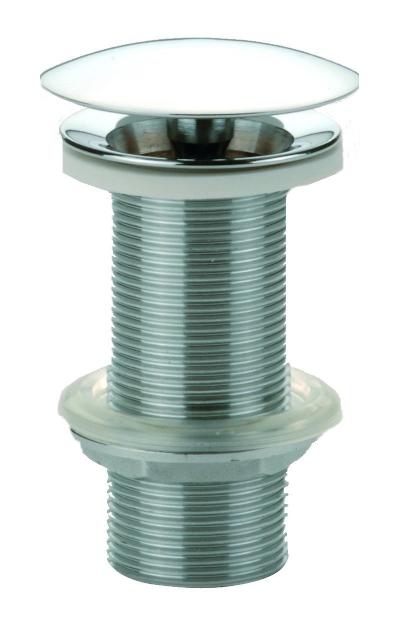 Bonde laiton à écoulement libre - L2264 - Chromé brillant, hauteur 100 mm, clapet fixe recouvrant