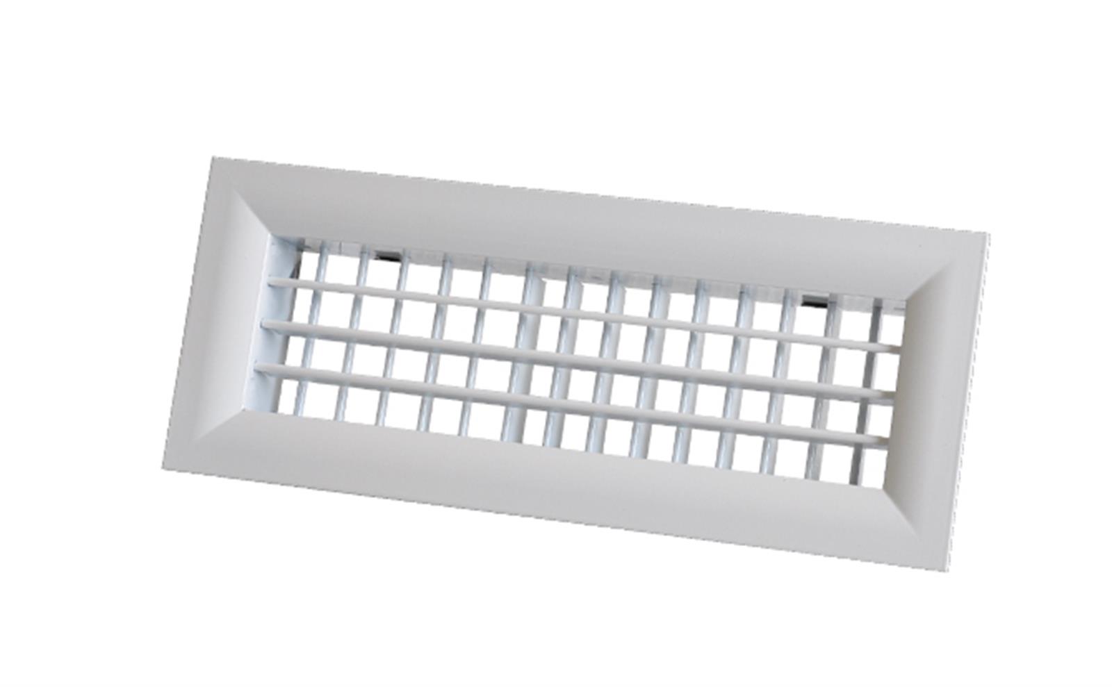 Grille de soufflage double déflection à ailettes mobiles montage mural - Grille de soufflage double 