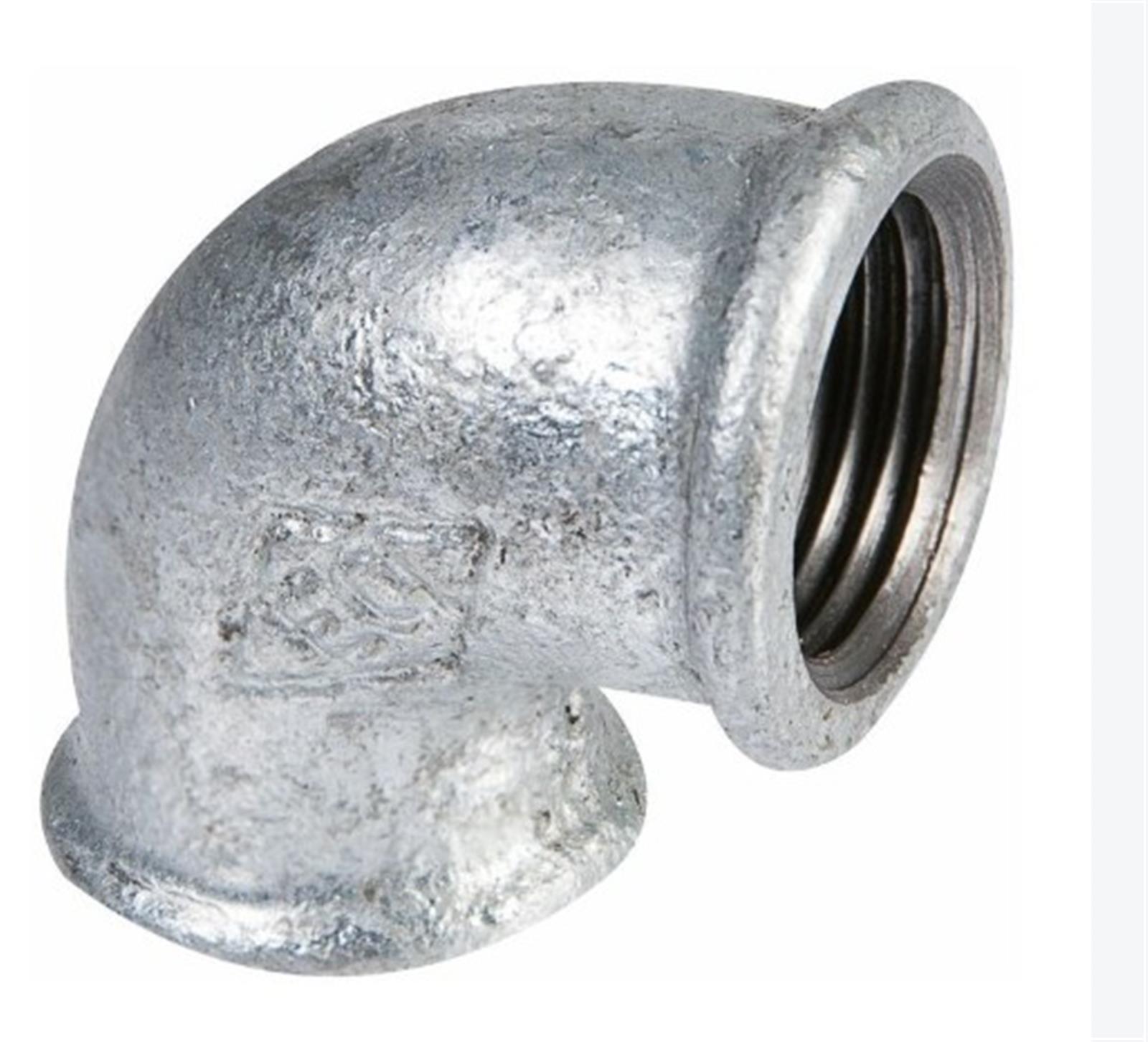 Coude 90 fonte galva FF - Diamètre : 1 1/4