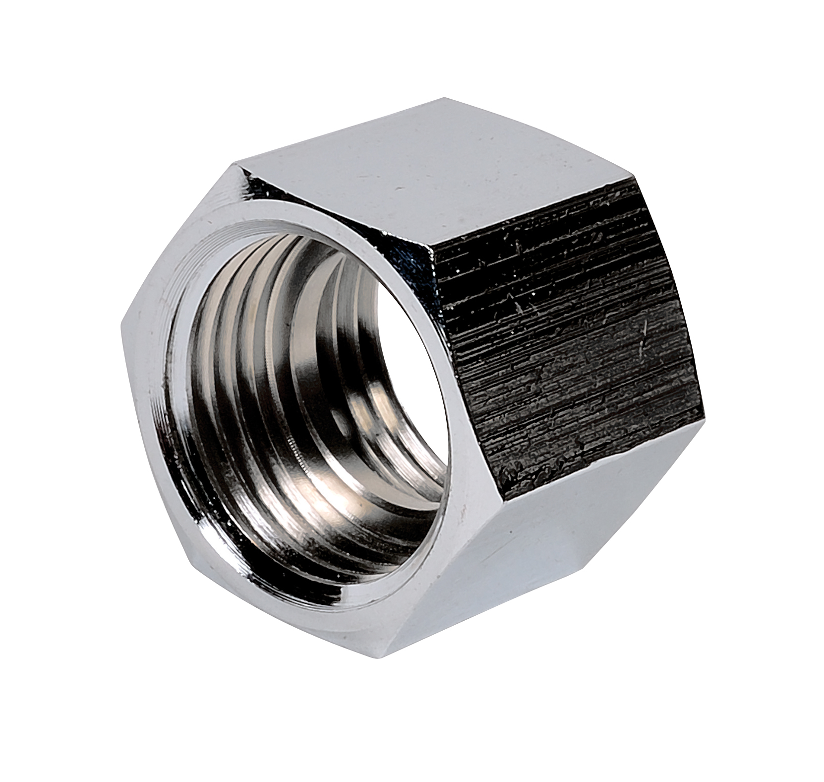 Manchon égal sans butée laiton chromé à visser FF - Diamètre : 1/2