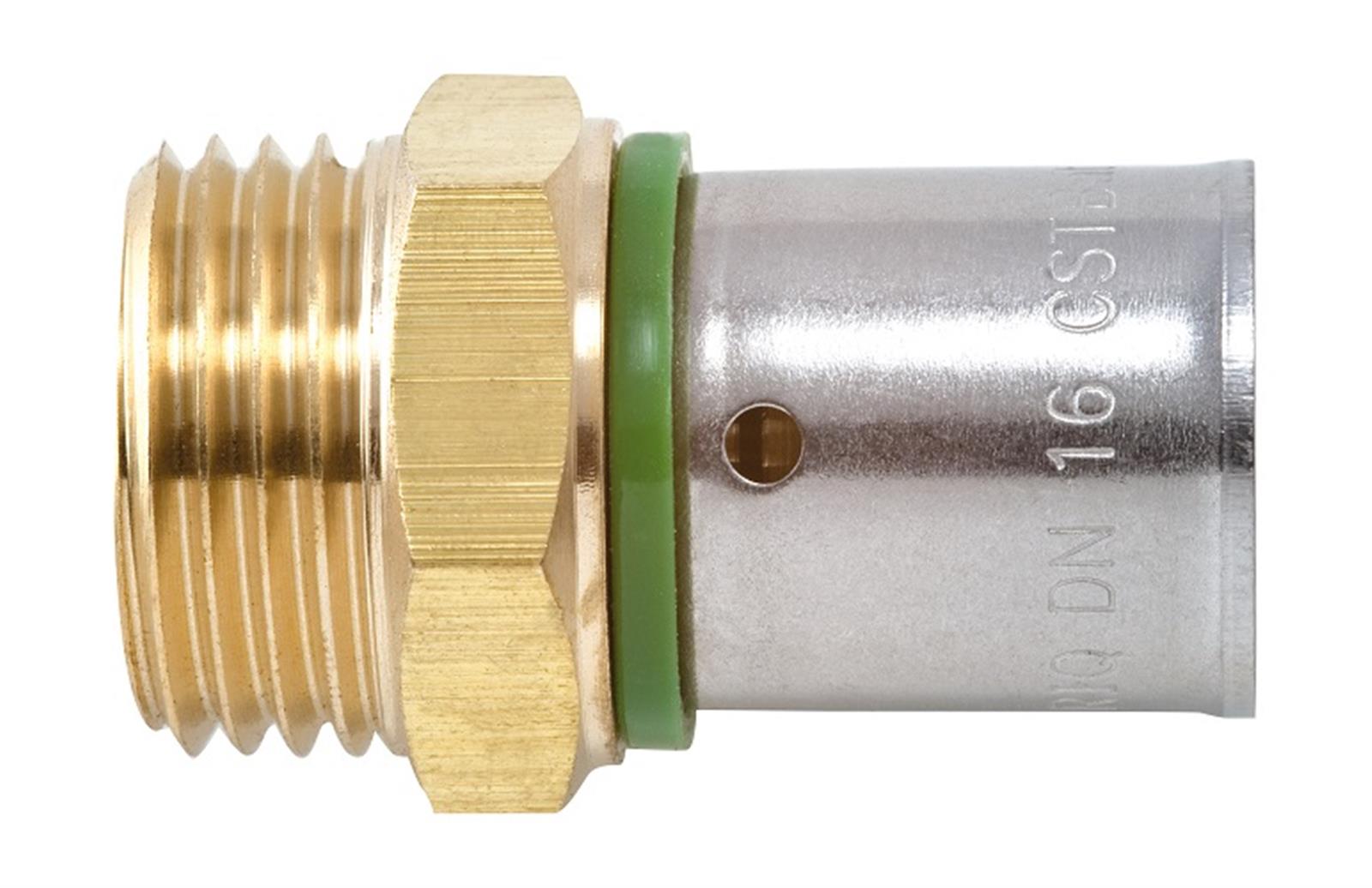 Raccord mâle fixe PER à sertir radial - Diamètre : 20 - 3/4