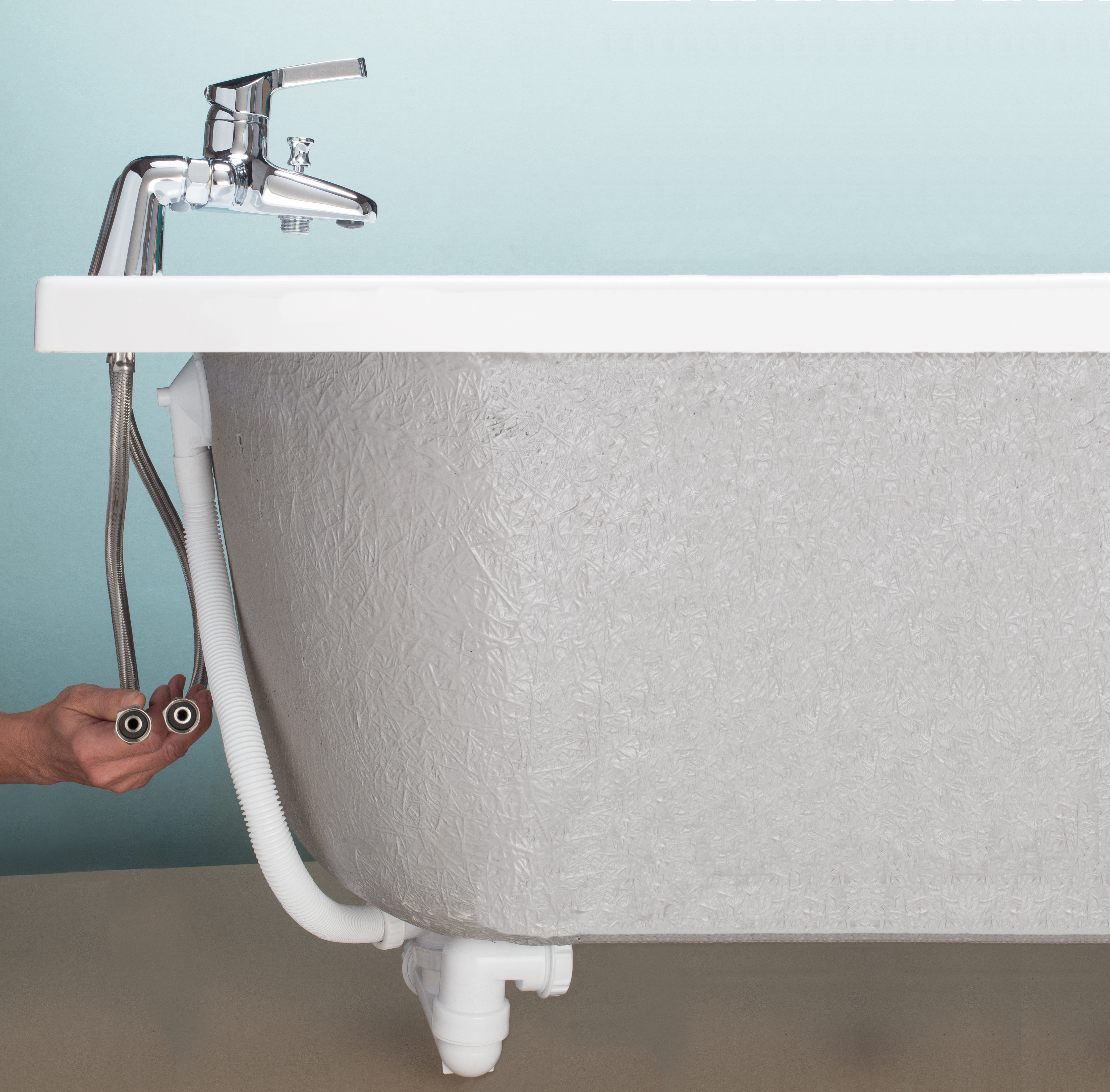 Colonnette mâle-écrou prisonnier avec flexible - Diamètre : M3/4-E1/2