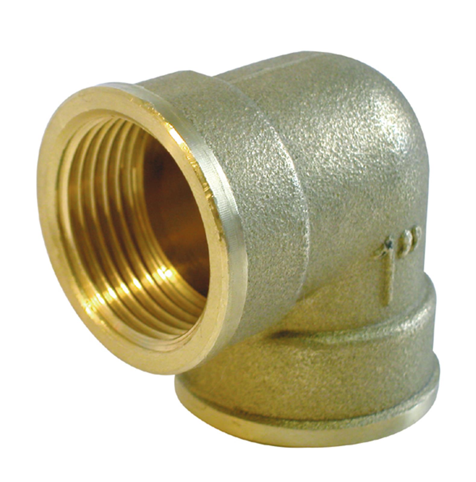 Coude 90 laiton à visser FF - Diamètre : 1 1/4