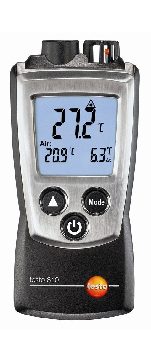 Thermomètre infrarouge et d'ambiance de poche - Testo 810