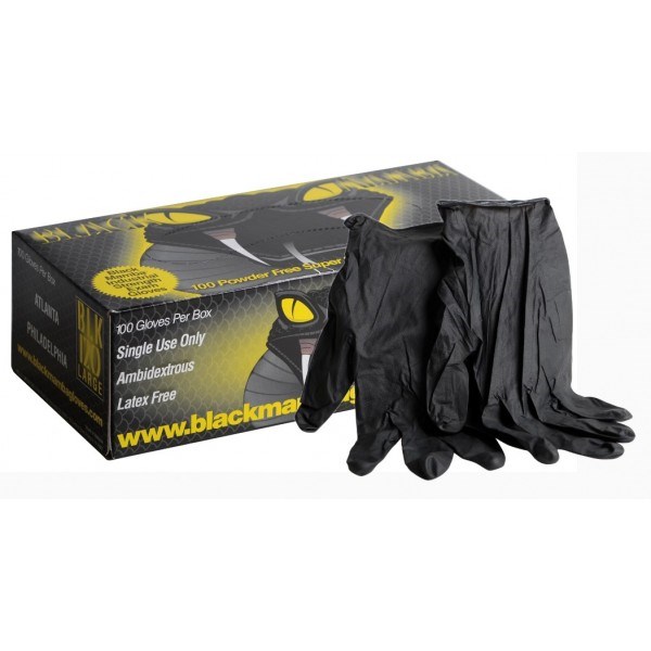 Boîte 100 gants BLACK MAMBA L - 8/9 - Taille L - 8/9
