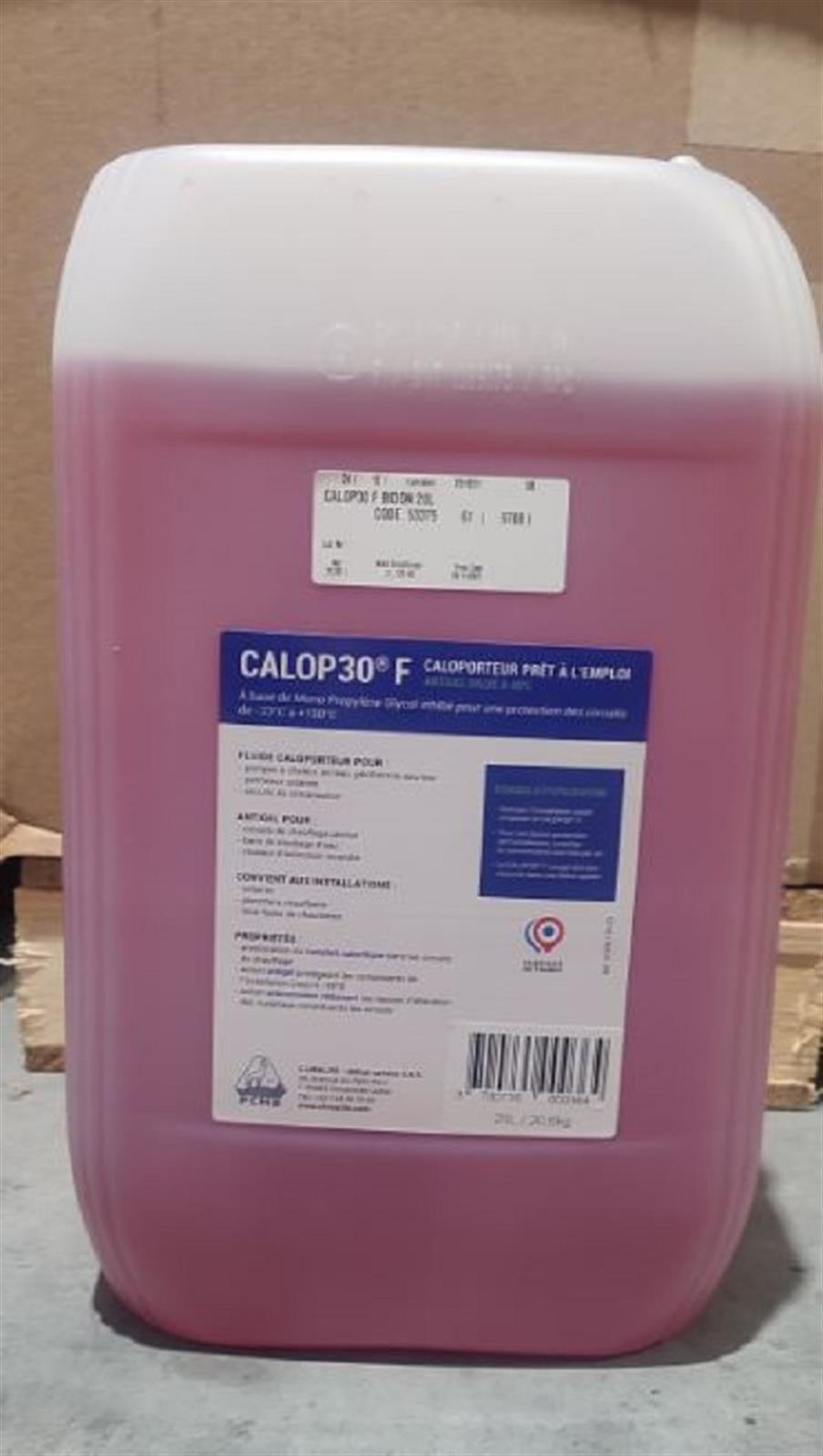 Fluide caloporteur CALOP 30E /30 F prêt à l'emploi - Bidon 20 litres