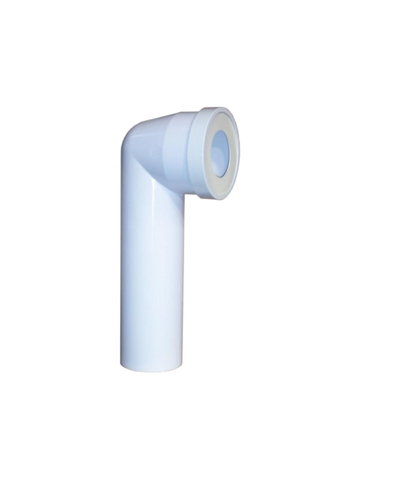 Pipe longue en PVC pour raccordement WC - Ø 93 mm- sans prise d'aération - longueur 33 cm