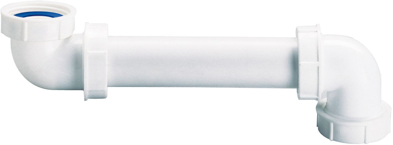 Tubulure lavabo bi matière BMT01 - Filetage 33 x 42 mm - Blanc