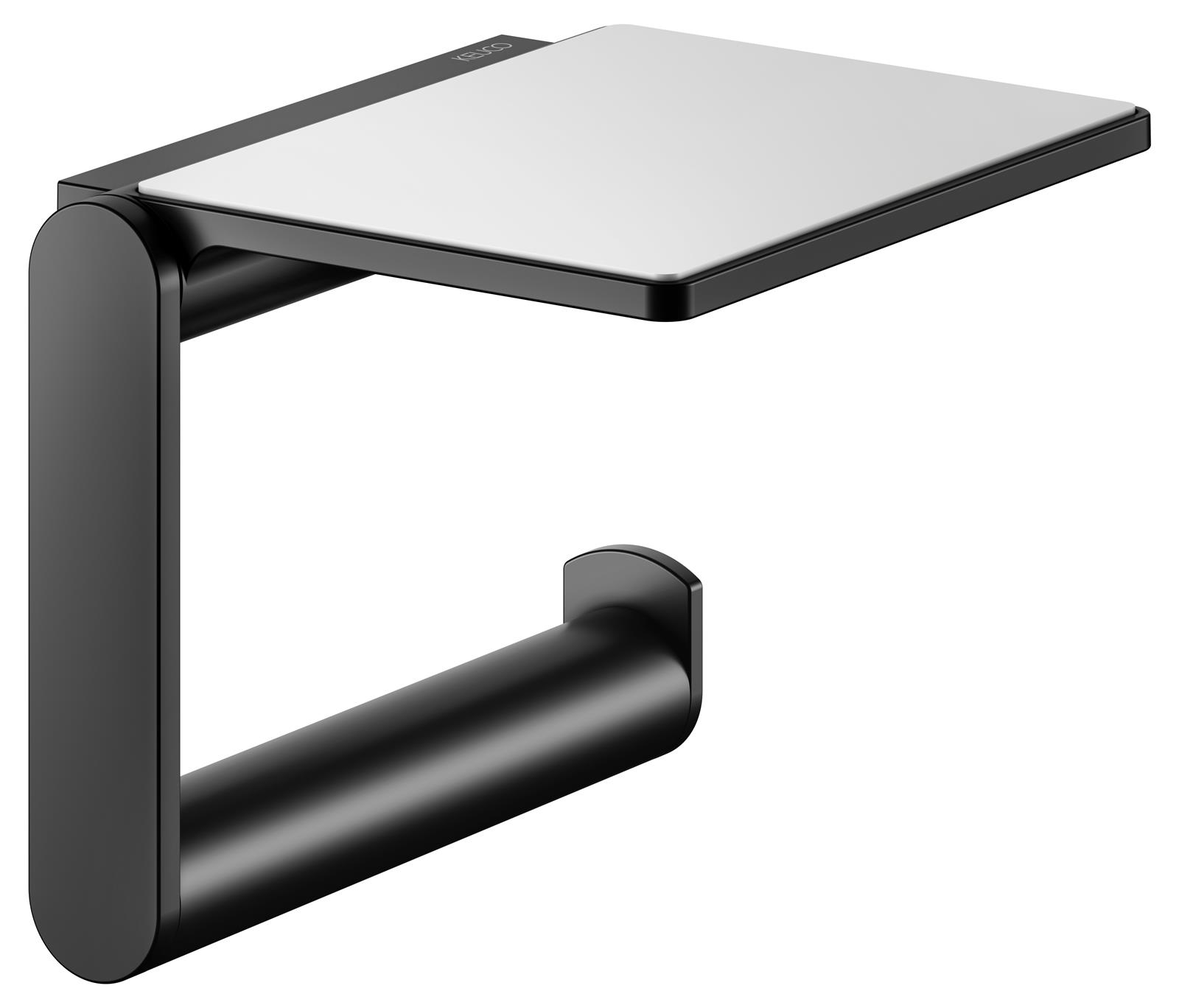 Porte-papier avec tablette - Porte-papier -Dimensions : 133 x 106 x 15 mm - Noir Mat