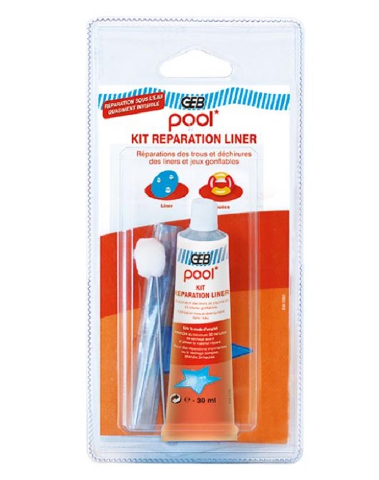 Pool kit réparation liner - kit réparation liner - Comprend : une colle, une pièce de PVC et un appl