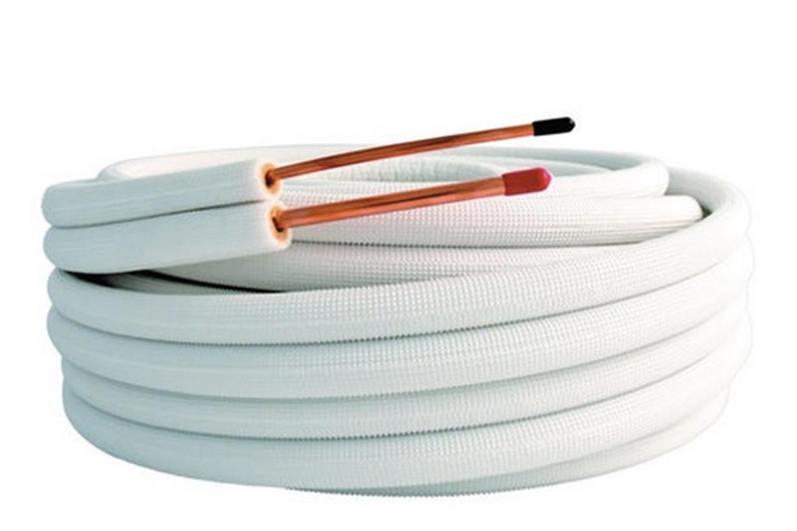 Couronne tube cuivre frigorifique pré-isolé M1 - Dimension : 1/4 - 3/8 couronne 20ml