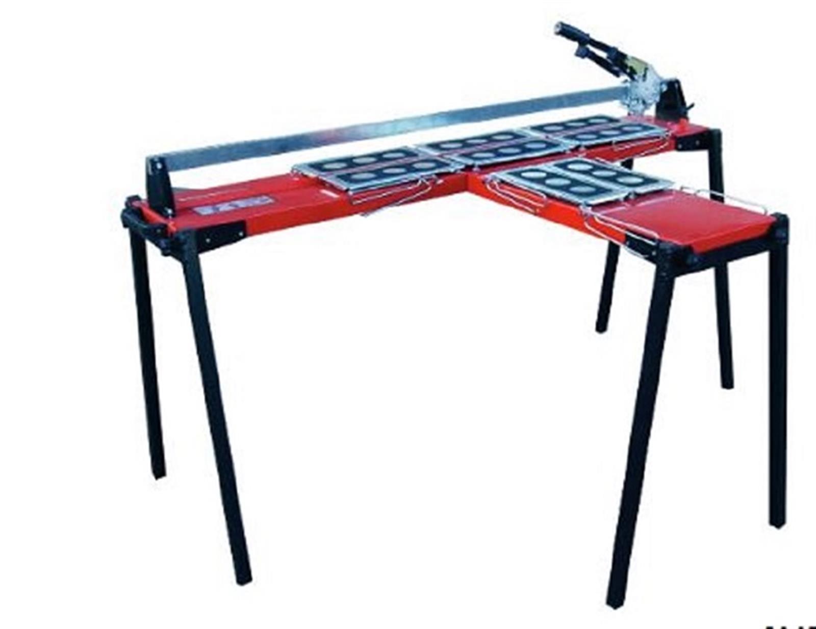 Table latérale GigaCut Plus (hauteur réglable avec pieds et laser) - Coloris : rouge et noir - Pieds