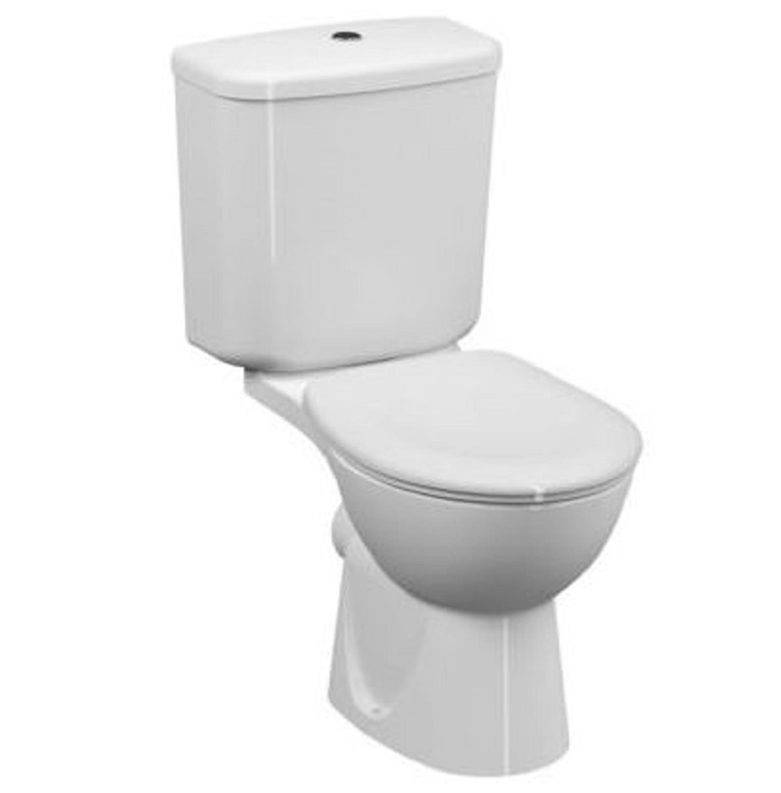 Pack WC à poser avec bride Arkitekt - En céramique - Blanc - Dimensions : 380 x 670 x 790 mm - Avec 