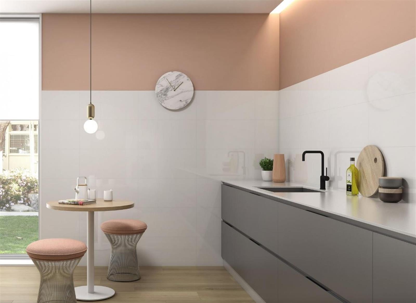 Faïence+blanche+TRIPOLI+33,3x100+cm+-+33,3x100+cm+-Blanco+-+Lisse+-+Finition+brillante