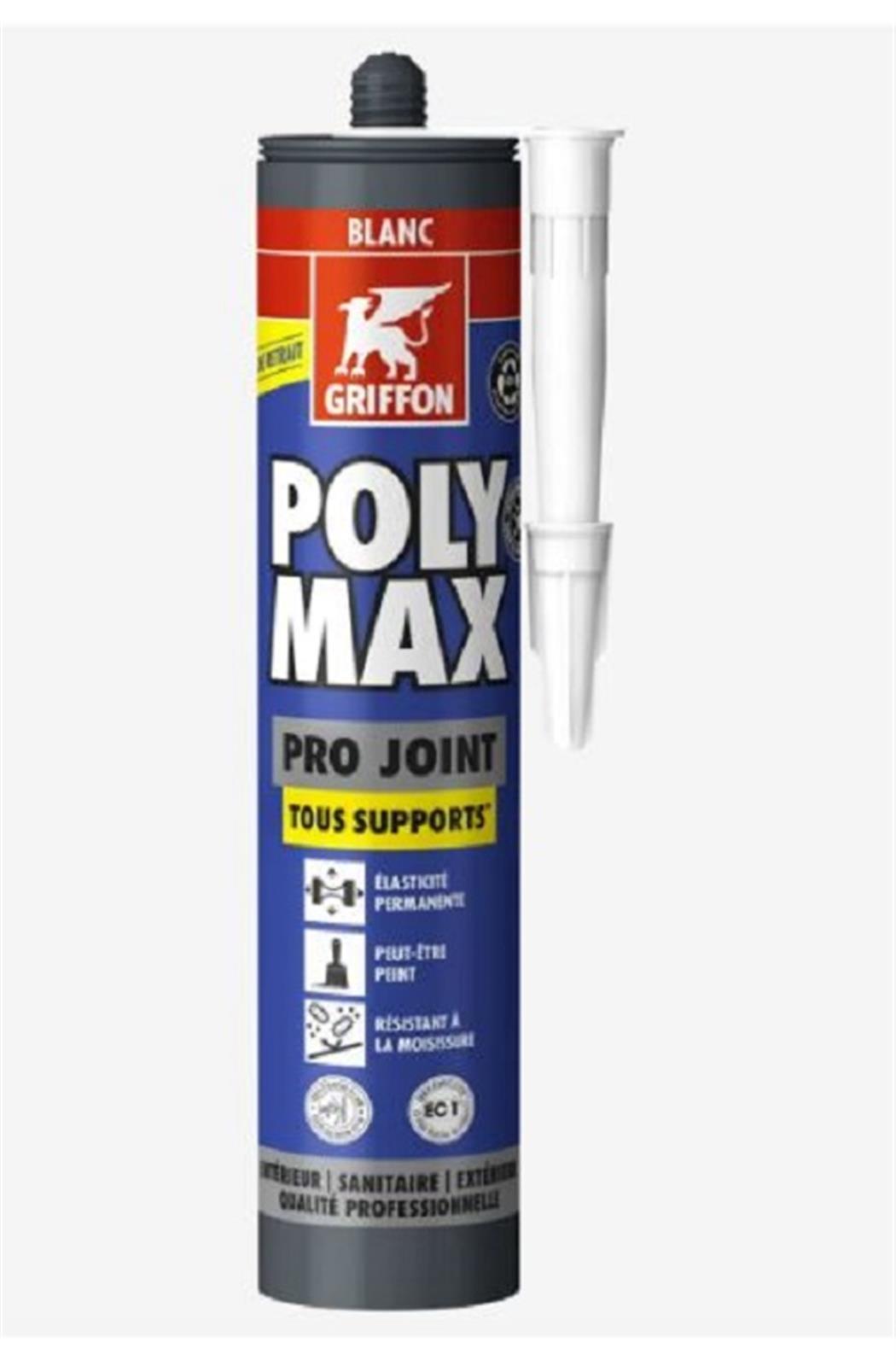 Mastic+POLYMAX+PROJOINT+(Lot+promo+3+1+offert)+-+Cartouche+280+ml+-+blanc