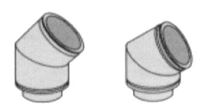 Autre photo du produit Coudes  I-CUBE DPZ - conduits de fume isols