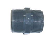 Autre photo du produit Mamelon double filet PVC  pression Droite / Gauche - Mle  visser / Mle  visser.
