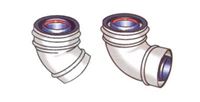 Autre photo du produit Coude INOX/GALVA blanc concentrique
