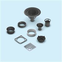 WEDI Siphon coulement vertical avec grille carre FUNDO